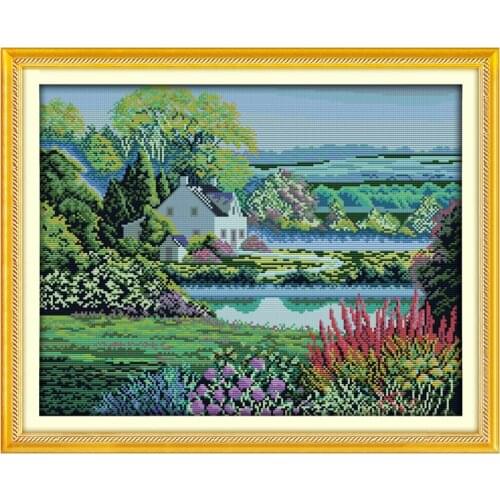 Beautiful homeland counted printed on the canvas 11CT 14CT DIY kit wholesale Chinese Cross Stitch embroidery needlework Sets