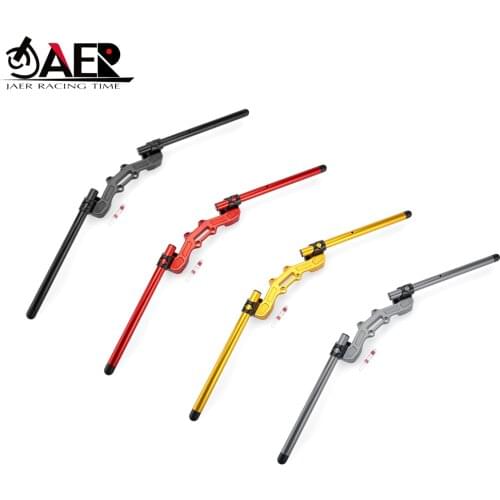 JAER Motorcycle CNC Handlebar Adjustable Clip On Fork Handle Bar with Adapter for DUCATI Scrambler Cafe Racer Classic Icon Mach