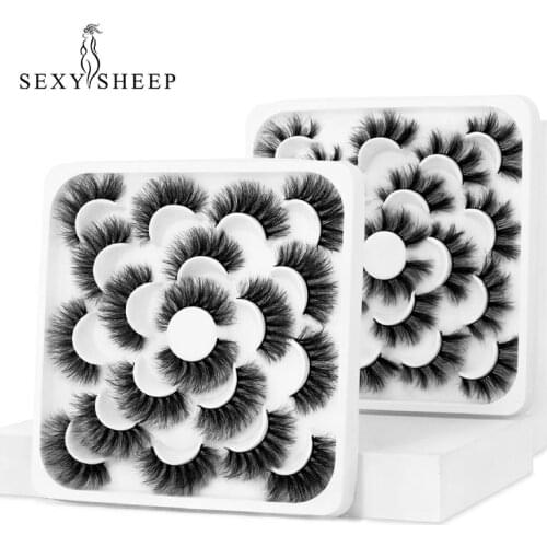 SEXYSHEEP 10 Pairs natural false eyelashes thick makeup mink lashes soft eyelash extension fake eye lashes long mink eyelashes