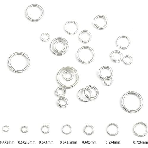 925 Sterling Silver Findings 20pcs 3 4 5 6mm Open Jump Rings Split Rings Connectors For DIY Jewelry Making Supplies