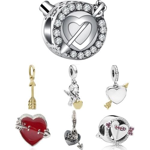 Love at first sight charms for women girlfriend couple gift Cupid bead jewelry fashion pendant fit original pandora bracelet