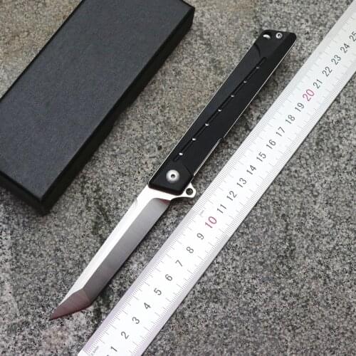 Samurai flip folding knife ball bearing D2 blade G10 handle outdoor camping multi-purpose hunting EDC tool