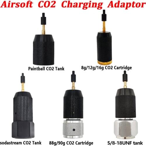 Airsoft CO2 Refill Charging Adapter Adaptor to Paintball Tank/Disposable Cartridge/Sodastream Cylinder & MAPP Gas Canister