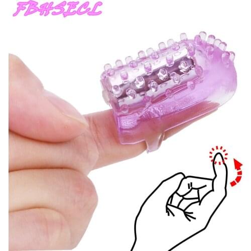 FBHSECL Finger Vibrator Nipple Clitoris Stimulator Vaginal Massager Sex Toys For Women Dildo Mini Jumping Eggs