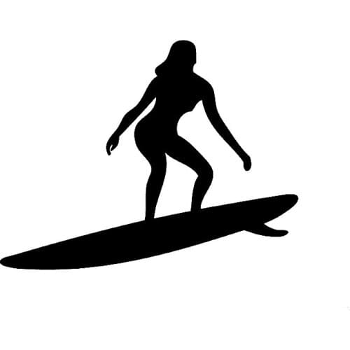 11x14cm Black / Catching Some Waves Car Vinyl Door Window Car Decor Waterproof Decals Art Bumper Pattern Cool Decoration T015