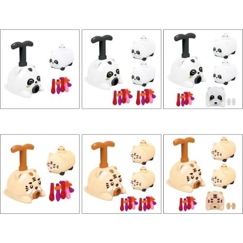 Air Power Supply Baby Novelty Car Toy Interactive Animal Sliding Car Friction Inertia Balloon Car with Inflator Pump