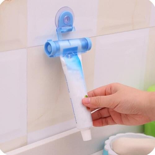 Toothpaste Squeezer with Suction Cup Hanging Plastic Rolling Tube Design Dispenser for Toothpaste