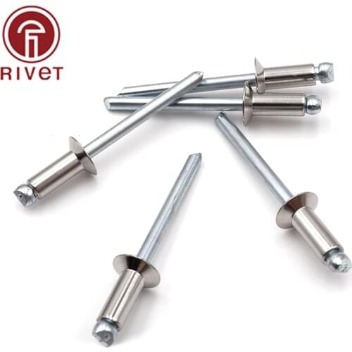 Rivets M4*8/M4*9/M4*10/M4*11/M4*12/M4*13/M4*14/M4*16/M4*18/M4*20 Open End Blind Rivets Countersunk Head Rivets Fastener Remaches