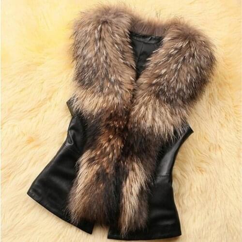 Faux Sliver Fox Fur Vest Women Winter Fashion Medium Long Artifical Fox Fur Vests Woman Warm Fake Fox Fur Coats Female Ladies