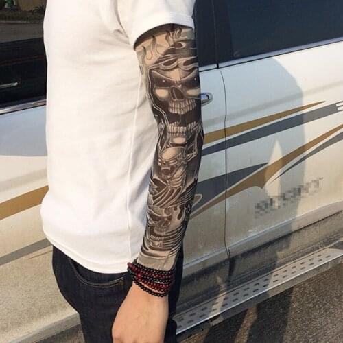 1Pcs Trendy New Men Women New high Elastic Fake Temporary Tattoo Sleeve Designs Summer sunscreen Body Arm Warmers