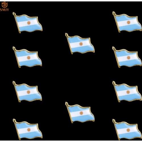 10PCS Argentina World Cup Special Brooch Tie Backpack Lapel Wear Pin Metal Gold Plated Commemorative Badge Collection