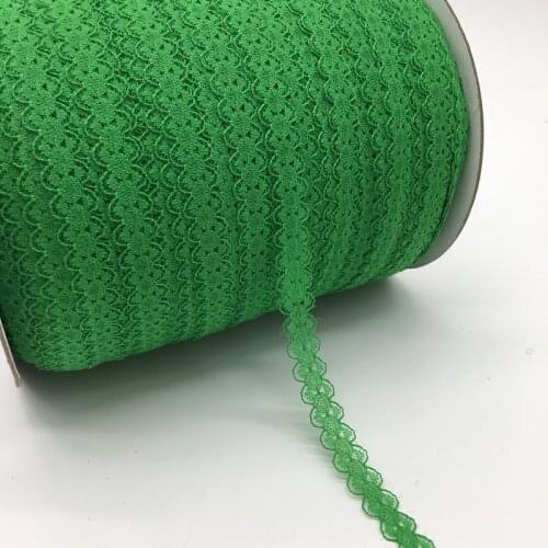 10yards/lot 5/8" (15mm)Wide Green Bilateral Handicrafts Embroidered Net Lace Trim Ribbon DIY Sewing & Skirt Accessories