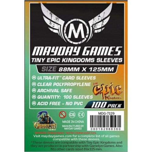 5 packs/lot MAYDAY Card Sleeve 7129 for 88*125mm cards protector clear 100 sleeves/pack case Board Games Sleeves