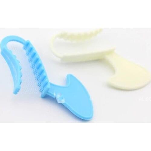 50pcs/Lot Disposable Dental Impression Bite Registration Trays Half Arch Small
