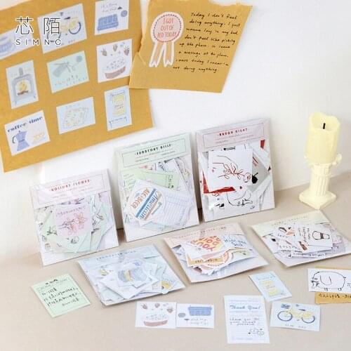 6bags/LOT spring Tour series writable sticker bag Creative decoration DIY paper washi stickers