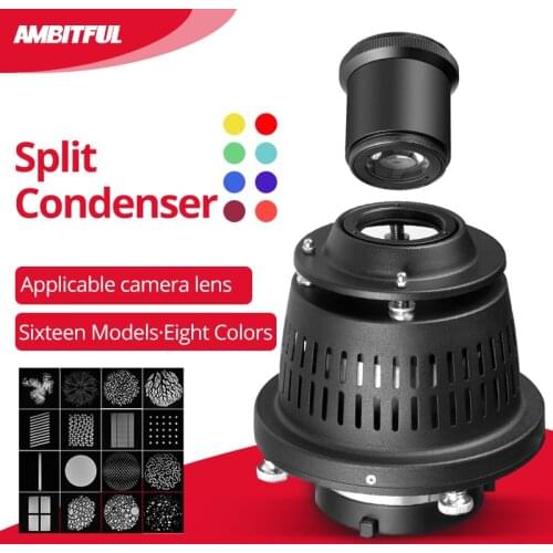 AMBITFUL AL-16 PRO Bowens Mount Split Focalize Conical Snoot Optical Condenser Art Special Effects Shaped Beam Light Cylinder