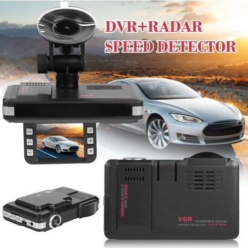 2 in 1 Car DVR Dashboard Camera English Russian Voice Radar Detector Speedometer Mobile Speed Radar Detect Protect X K CT La