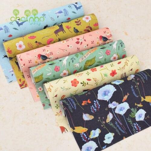 Chainho Hand Dyed Cotton Linen Fabric For DIY Sewing Quilting Patchwork Decor Cloth Of Placemat/Purse/Bags/Cushion/Pillow HD048