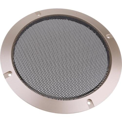 6.5 "Speaker Cover Decorative Circle Metal Mesh Grille Protector Gold