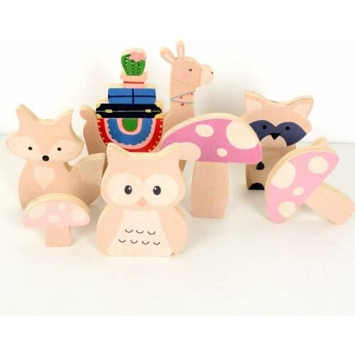 Nordic Style Kids Room Decorative Ornaments Wooden Horse Rabbit Camera Children Toy Nursery Home Decoration Photography Props