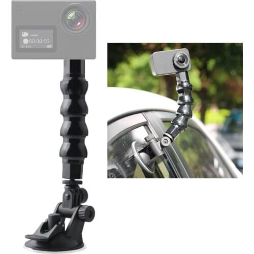Suction Cup Car Mount Camera Holder Stand Adjustable Flexible Neck Arm Tube for GoPro Hero for Xiaoyi YI for Nikon Sony Cameras