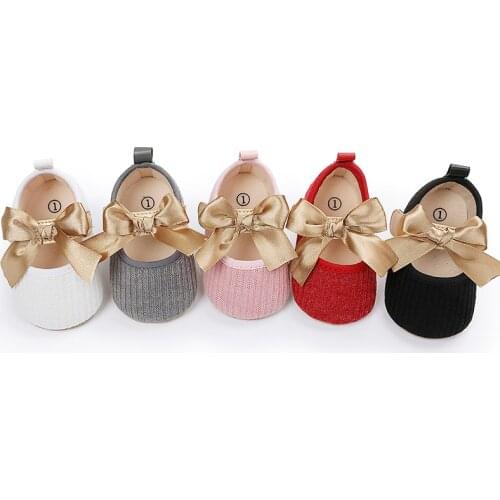FOCUSNORM Newborn Princess Baby Girls Boys Bowknot Shoes Infant Hollow Out Prewalker with Hook and Loop
