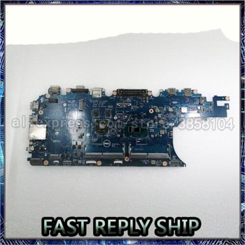 SHELI FOR Dell Latitude E5570 Laptop Motherboard ADM80 LA-C642P i7-6600U R7 M360 2GB 0J1PDD notebook PC mainboard 100% test ok