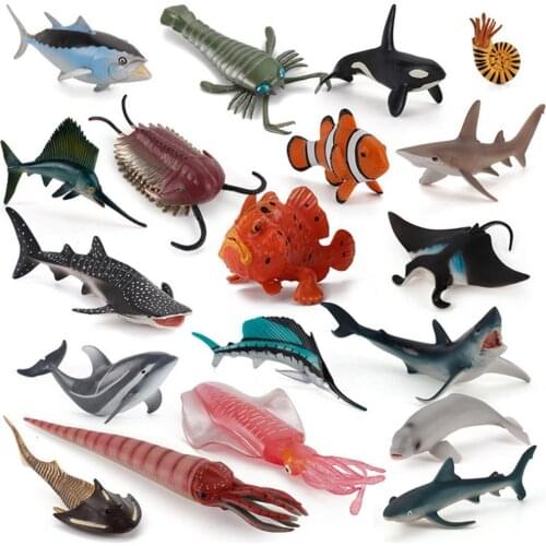 1 Set Animal Model Simulation Solid PVC Marine Animal Mold Toy Kids Educational Toys for Children Gifts