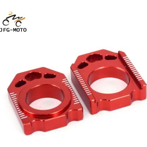 Motorcycle CNC Rear Chain Adjuster Axle Blocks For HONDA CR125R CR250R CRF250R CRF250RX CRF250X CRF450R CRF450L CRF450X CRF450RX