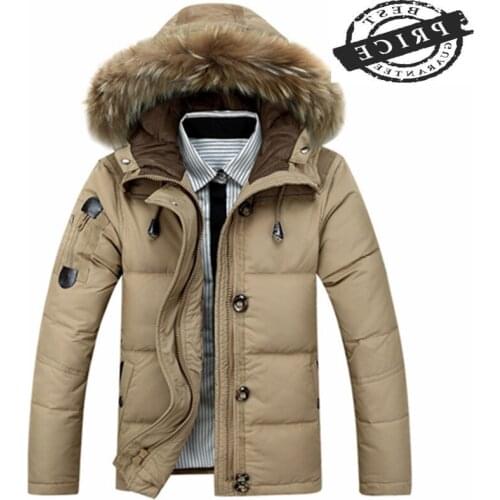 2021 Fashion Winter Jacket Men Warm Outerwear Jackets Coats White Duck Down Hooded Jaquetas Masculina Inverno Parka CJ262
