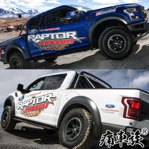 Car stickers FOR Ford Raptor F-150 body decoration on both sides of the car modified car stickers Raptor F150