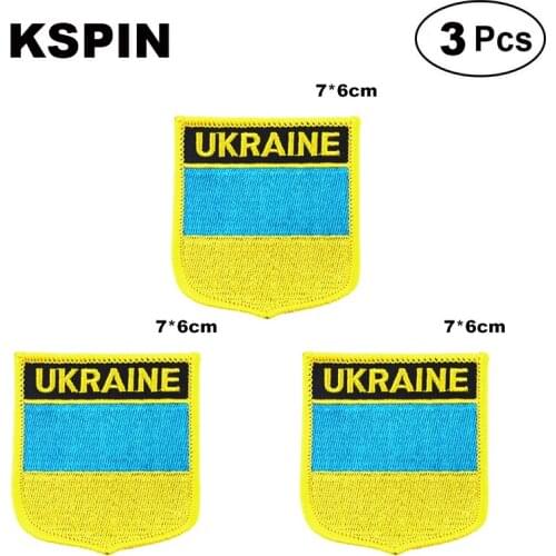 Ukraine Shiled Shape flag patches national flag patches for Cothing DIY Decoration