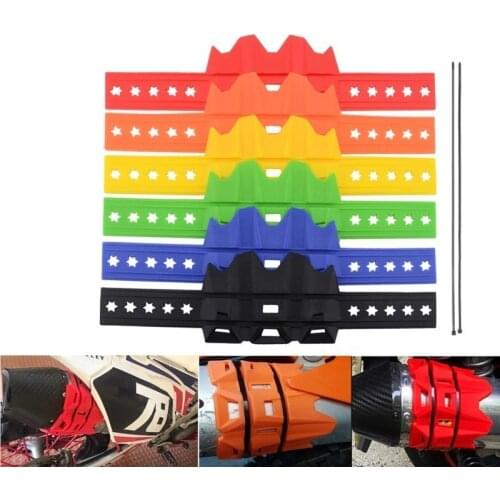 SPELAB New Motorcycle Silencer/Round Oval Moto Exhaust Muffler Protector Cover Can Fit 100MM-140MM For KTM 950 1190 1050