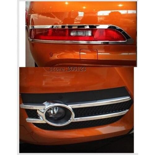 FIT FOR AUDI Q3 2012 2013 2014 FRONT REAR BUMPER FOG LIGHT LAMP CAP CHROME COVER REFLECTOR TRIM MOLDING GARNISH ACCESSORIES