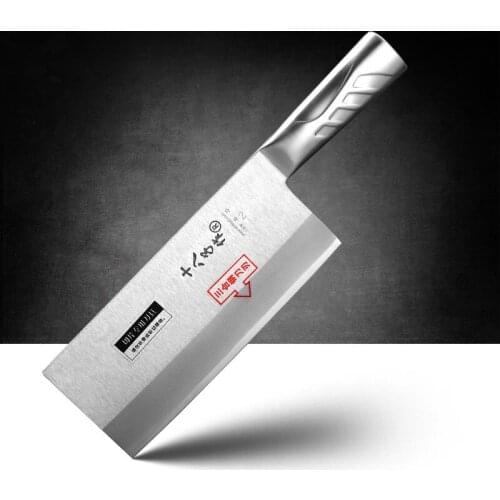 SBZ Full Stainless Steel Sharp Professional Chef Mulberry Sang Knife Cutting Vegetable Meat Fish Knife Hotel Special Cutters