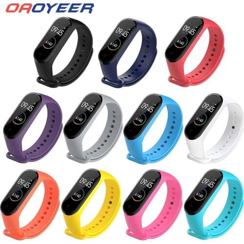 M3 M4 Strap Bracelet For Xiaomi Mi Band 4 3 Straps Watch Silicone Wrist Strap For Xiaomi Mi Band 3 4 Wriststrap Bracelets