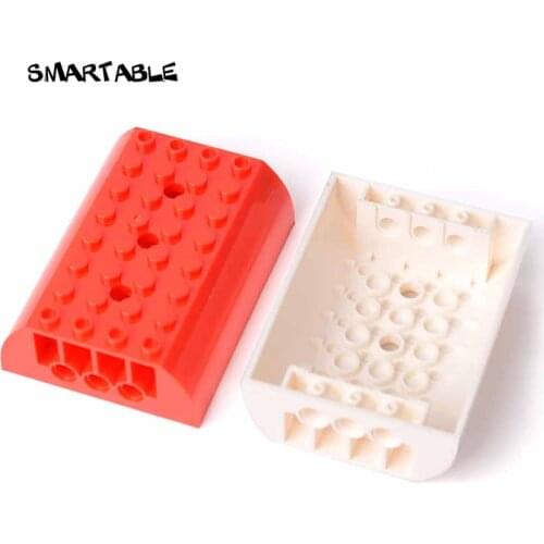Smartable Slope 6x8x2 Curved Double Building Block Parts Toys For Kid Creative Compatible Major Brands 45411 2pcs/lot
