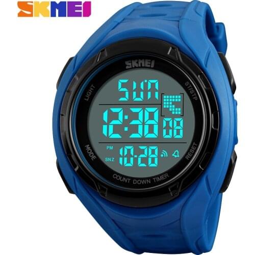 SKMEI Luxury Brand Sports Watches Men Countdown Chronograph Shock Watch Waterproof Digital Wristwatches Relogio Masculino 1313