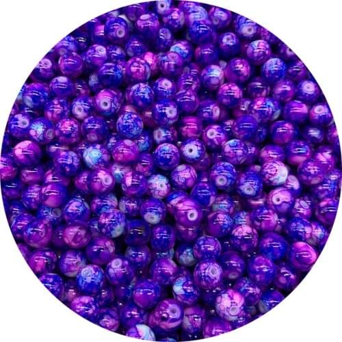 4/6/8/10mm Glass Beads Round Loose Spaced Beads DIY Bracelet Earrings Charms Necklace Beads For Jewelry Making SHS213