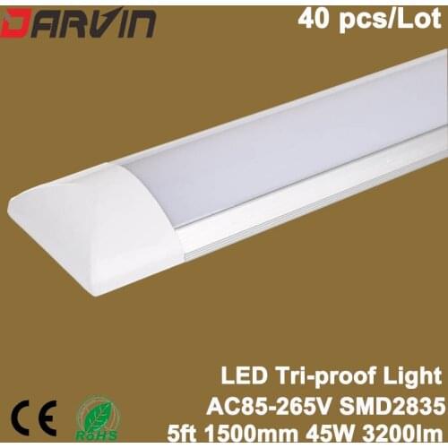 Led Tube Lighting Cleaning Purification Lamp 5ft 45W 1500mm Led Tri-proof Batten Light 110V 220V Linear Lamp hot sale