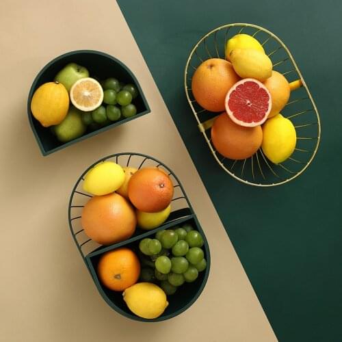 Outdoor Summer Drainable Basket Fruit Plate Nordic Light Luxury Several Wrought Iron Fruit Basket Filter Basket Dining Table