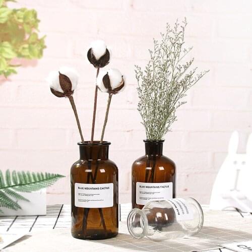 Vase Home Decor Clear Glass Vase Iins Vintage Vases Room Decorations Dried Flower Vases Desktop Home Furnishings Декор Ваза