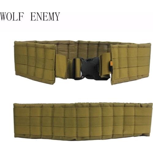 Military Style Universal Free Size Durable Nylon Tactical Belt Trouser Strap Girdle Molle Belt with Buckle Sand Waist Support