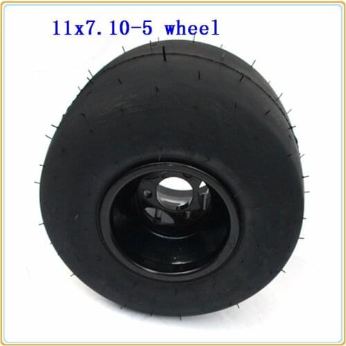 Rear wheels 11x7.10-5 Tires and Rims Go Kart wheel 5 inches Go Kart ATV UTV Buggy Quad Wheel hub rim and tyres Sets