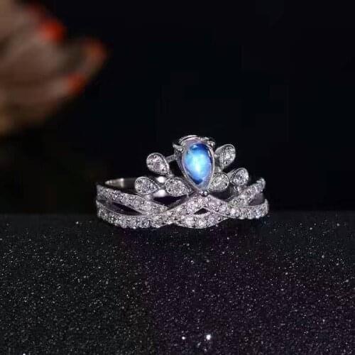 Natural Multi-color opal gem Ring Natural gemstone Ring 925 sterling silver Luxury refined Crown women party gift fine Jewelry