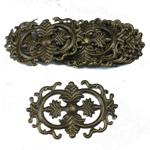 45x70mm 10pcs Wholesale Filigree crafts Hollow Round Embellishments Findings,Jewelry Accessories,Bronze Tone ornaments