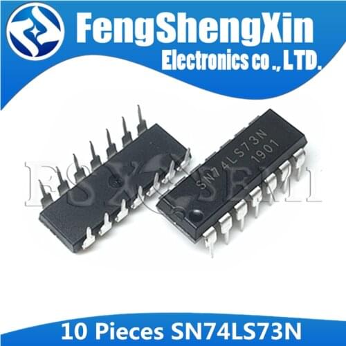 10pcs SN74LS73N DIP-14 HD74LS73P DIP14 74LS73 SN74LS73 DIP 74LS73N DUAL JK NEGATIVE EDGE-TRIGGERED FLIP-FLOP