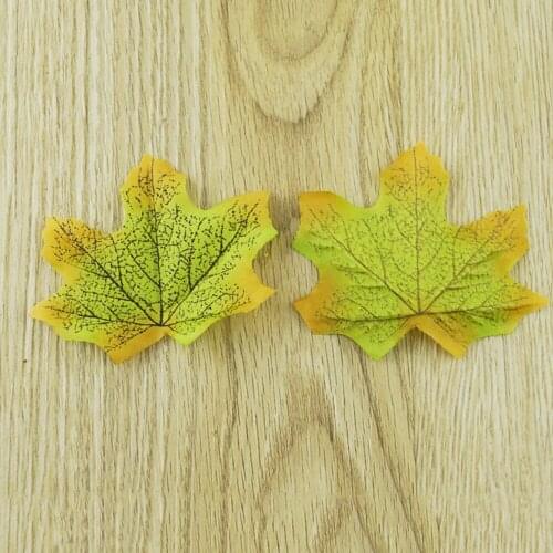 100pcs/pack New Artificial Autumn Maple Leaves Mixed Colored Maple Leaf 8*8cm
