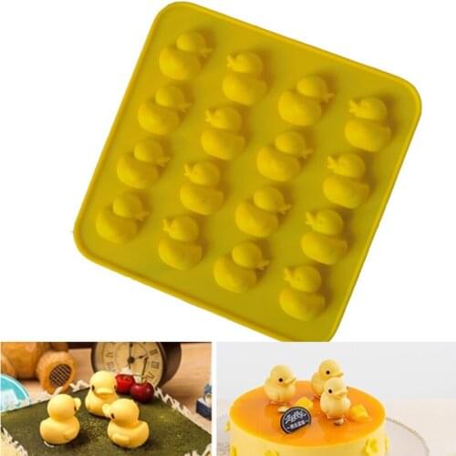 16 Cavity Cartoon Duck Silicone Mould Chocolate Cookie Pudding Mold Ice Cream Baking Pan Pastry Tool Kitchen Bakeware