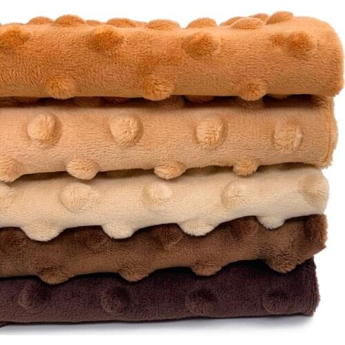 5 Pieces/lot High Quality Plush Minky Blankets Fabric 45x45cm Embossed Dot Crafts Eco-friendly En71 Test Fabrics For Sewing